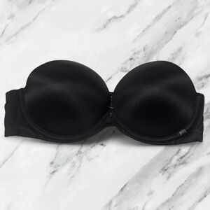 Victoria's Secret black ‘very sexy’ strapless bra Size 34D